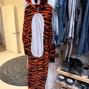 Tipsy Elves Striped Tiger Costume in Orange and Black
